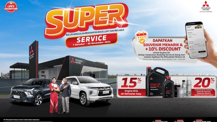 Program Service Super Mitsubishi Motors Dapat Diskon Sampai 20%!